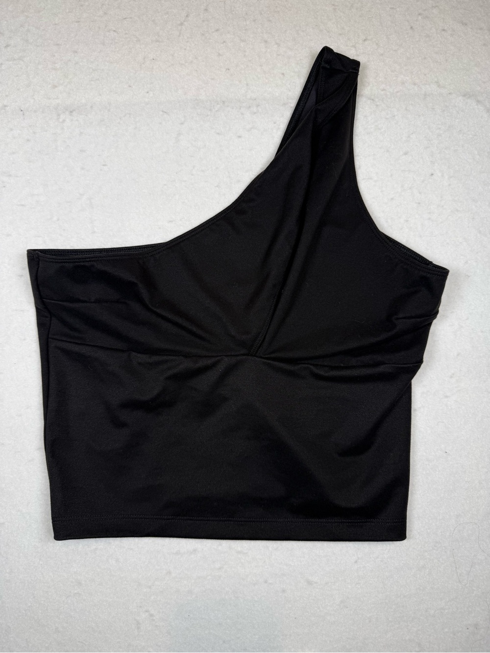Victoria's Secret Sport Pure Black One Shoulder Small cropped Top Chest Cutout